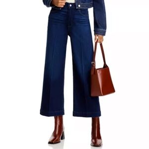 Paige Anessa Cropped Wide Leg Jeans 28 TAILORED to 25” inseam SHORT
